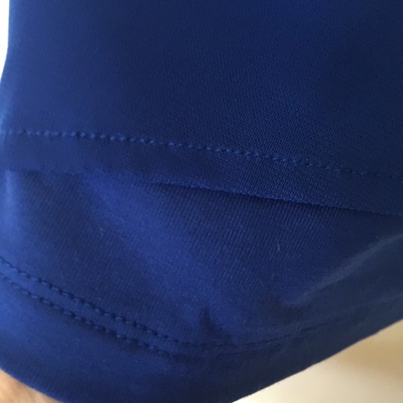 Blue sleeveless cascade waterfall top 5x - Picture 4 of 8